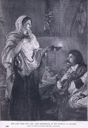 Lady with the lamp: Miss Nightingale sairaalassa Soutarissa 1855 jKr.